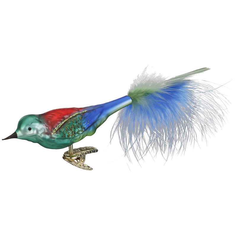 Christbaumschmuck Puki 10cm Vogel (1-tlg), mundgeblasen, handbemalt