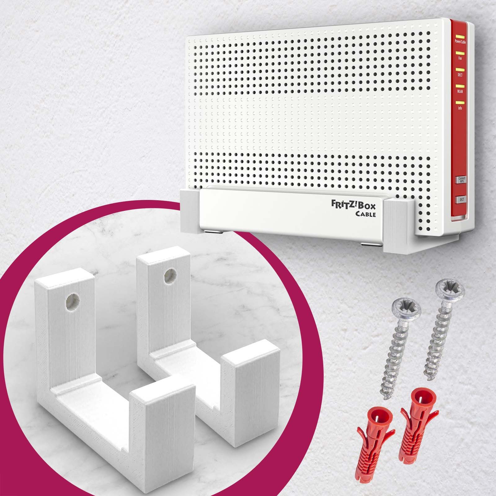 Wandhalterung Router Wandhalterung passend für AVM Fritzbox Model 6590 oder 6591