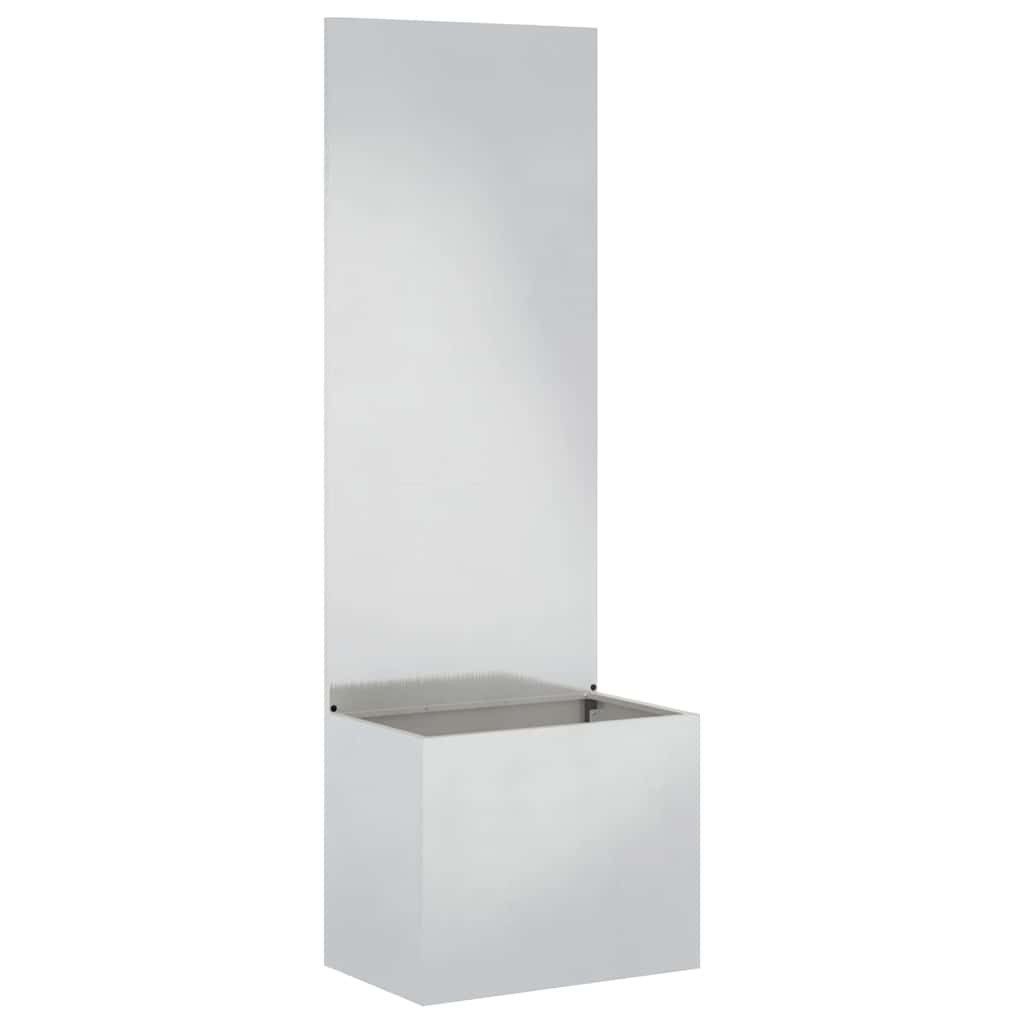 vidaXL Wandbild Garten Sichtschutz-Leinwand Silber 50 günstig online kaufen