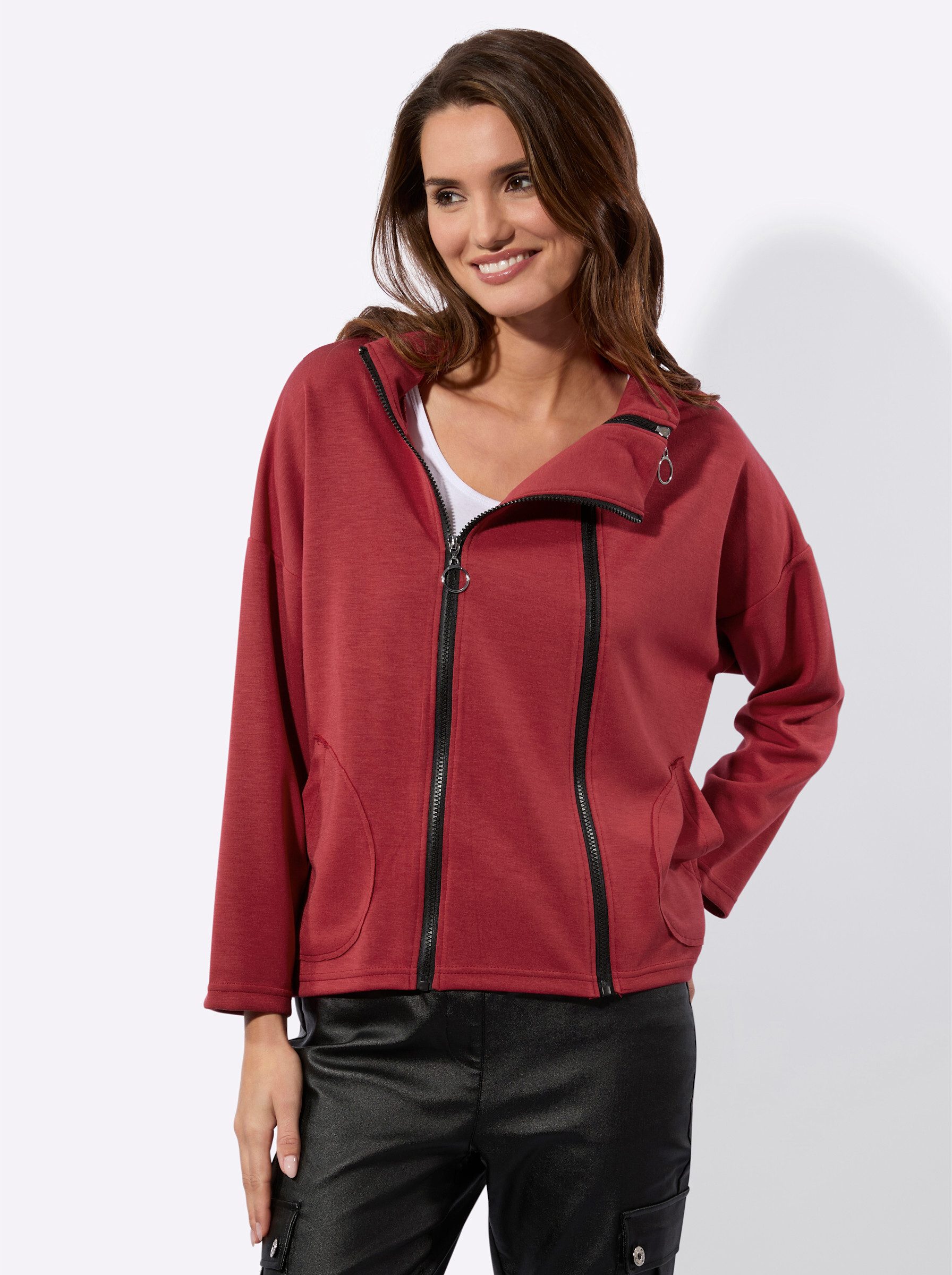 Shirtjacke Sweatjacke Langarm