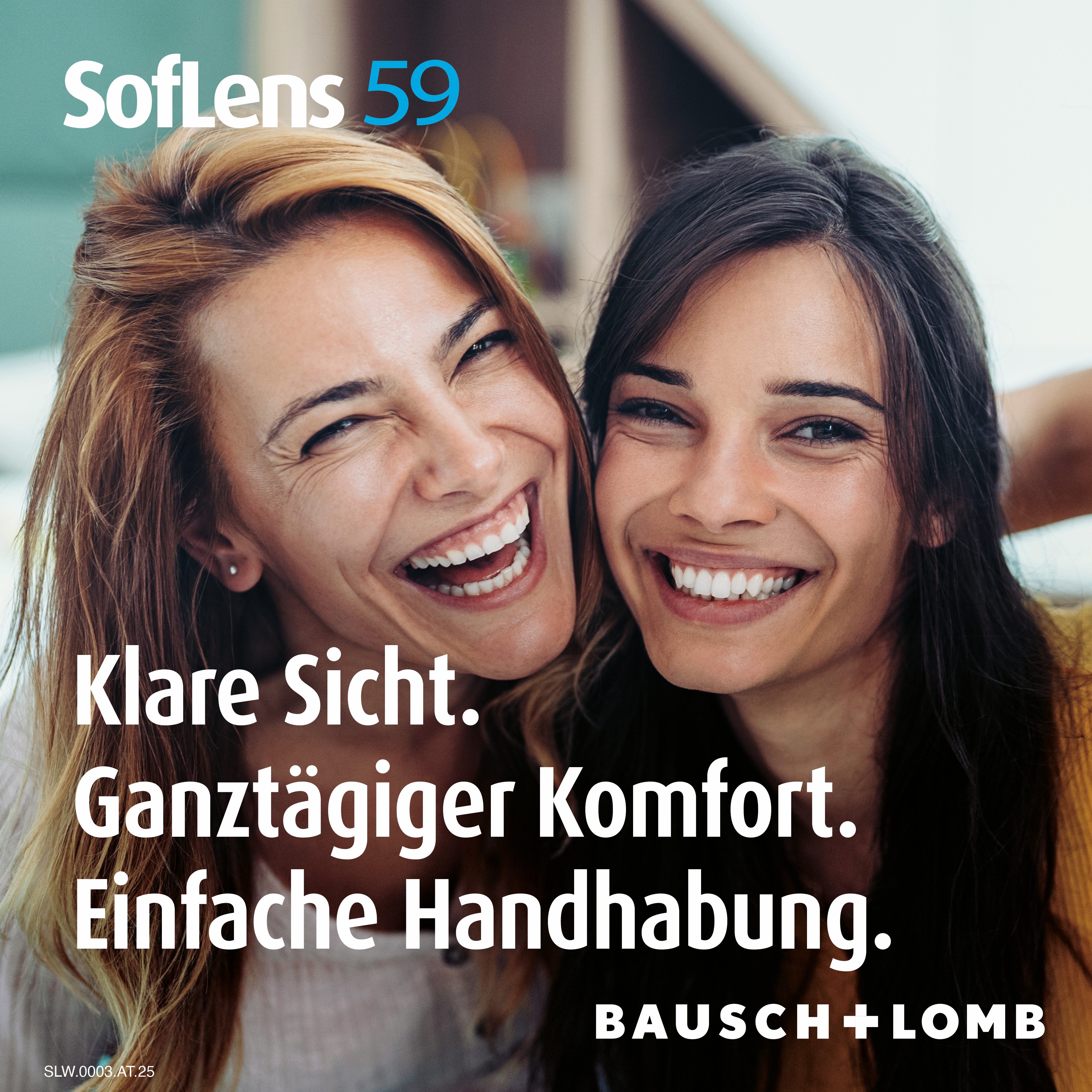 BAUSCH + LOMB Monatslinsen SofLens 59, sphärische Kontaktlinsen, weich, 6 Stück, BC 8.6 mm / DIA 14.2