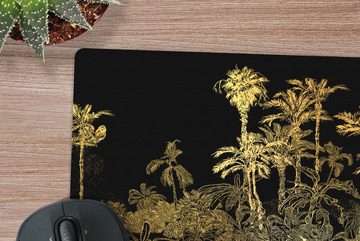 MuchoWow Mauspad Dschungel - Gold - Bäume (1-St), Gaming, Mousepad, Büro, 20x20 cm, Mausunterlage