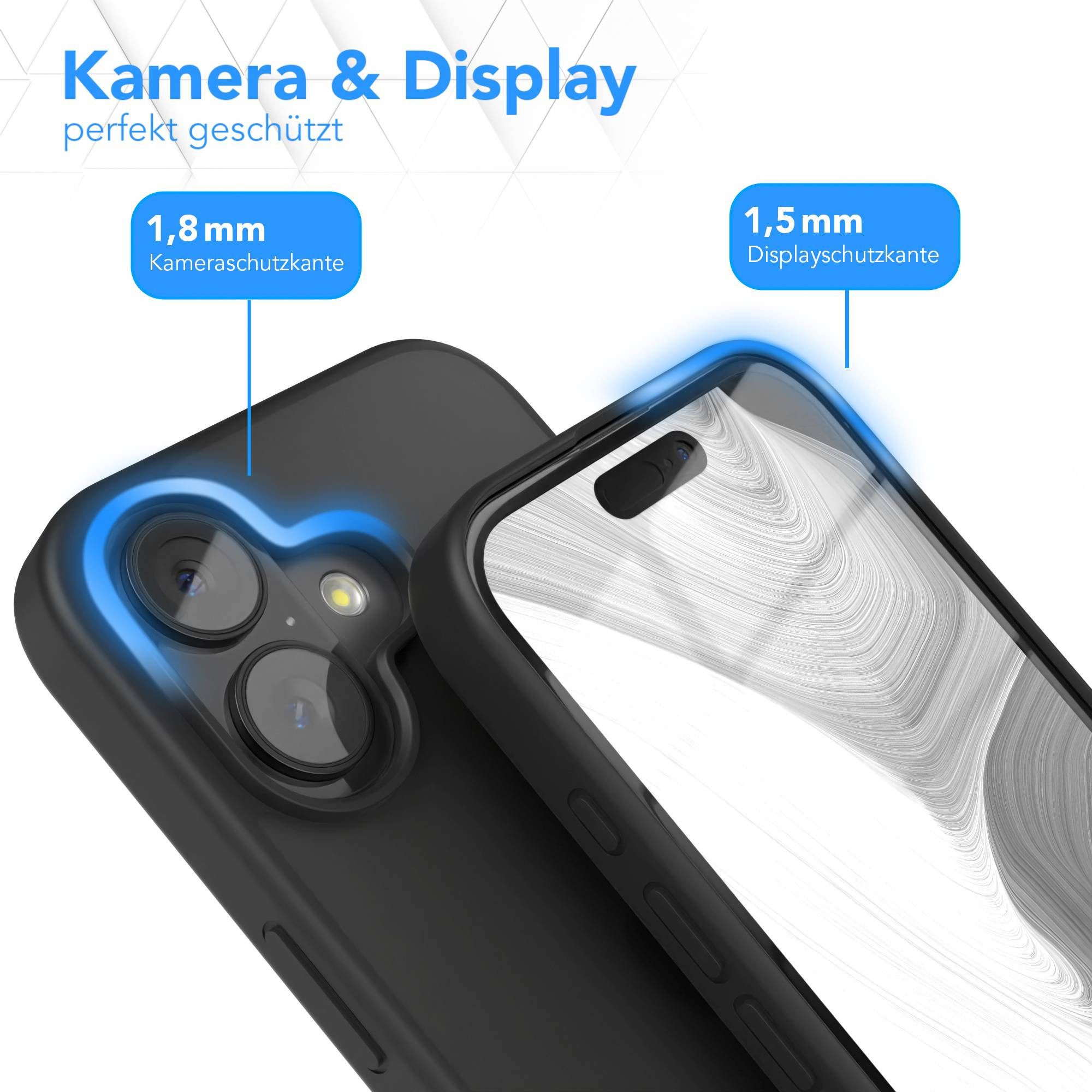 EAZY CASE Handyhülle Outdoor Case für Apple iPhone 17 6,3 Zoll, Hülle Outdoor kratzfest Schutzhülle mit Kameraschutz Robust Schwarz – Bild 3 von 5