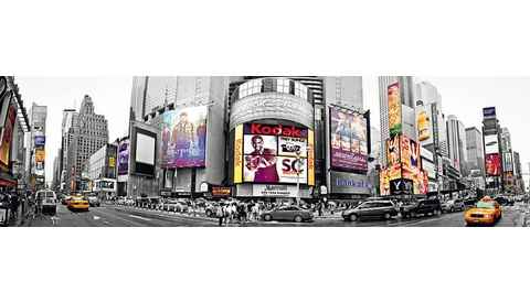 Papermoon Fototapete New York Time Square Panorama, matt, (2 St)