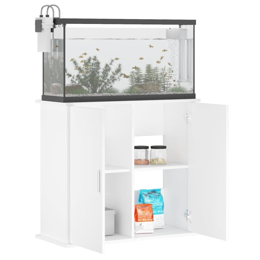 Aquarium vidaXL Holzwerkstoff 81x36x73 cm Aquariumunterschrank Aquariumständer Unterstand Weiß