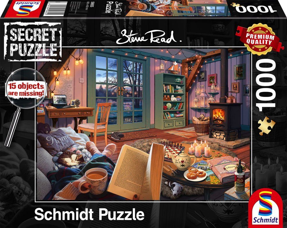 Schmidt Spiele Puzzle 1000 Teile Schmidt Spiele Secret Puzzle Steve Read Im Ferienhaus 59655, 1000 Puzzleteile