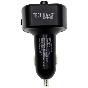 Technaxx RGB FM Transmitter KFZ-Transmitter, inkl. Freisprechfunktion, mit Ladefunktion für iPhone
