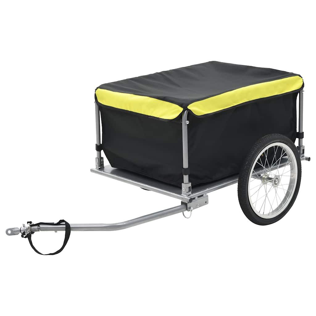 vidaXL Fahrradlastenanhänger Fahrradanhänger Schwarz und Gelb 65 kg