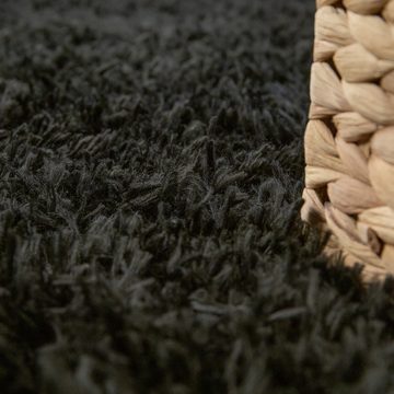 Hochflor-Teppich Hochflor Teppich Waschbar Einfarbig, Paco Home, Läufer, Höhe: 44 mm