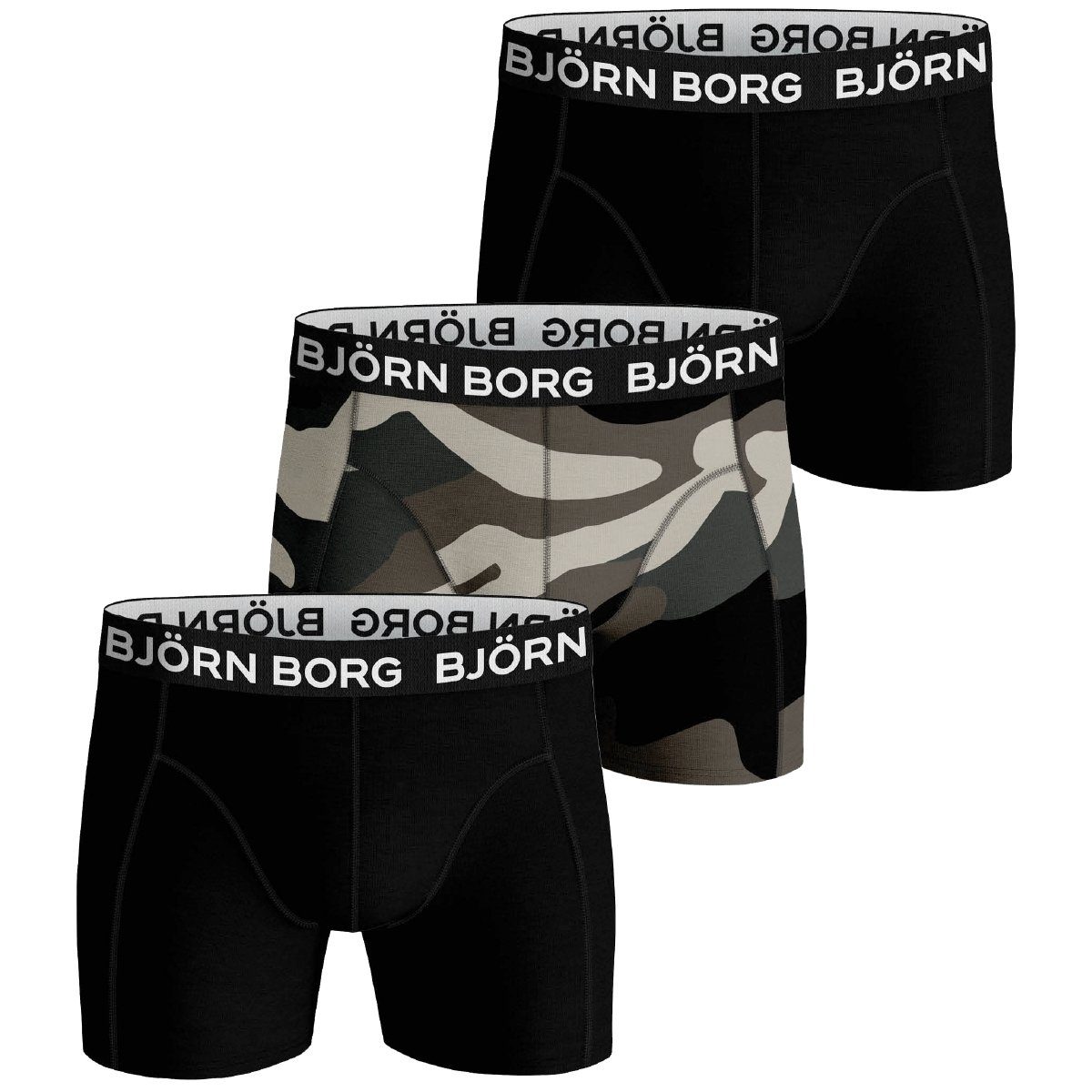 Borg Björn 3er Boxershorts Herren Pack Boxer multicolor (3-St) Core