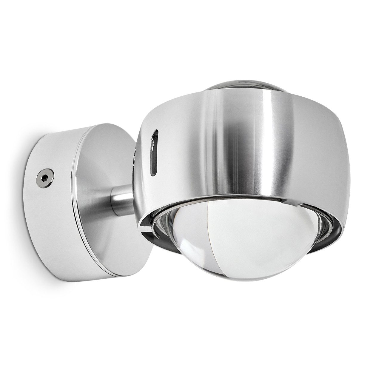 hofstein Wandleuchte »Osacca« Wandlampe halbrund, Silber, günstig online kaufen