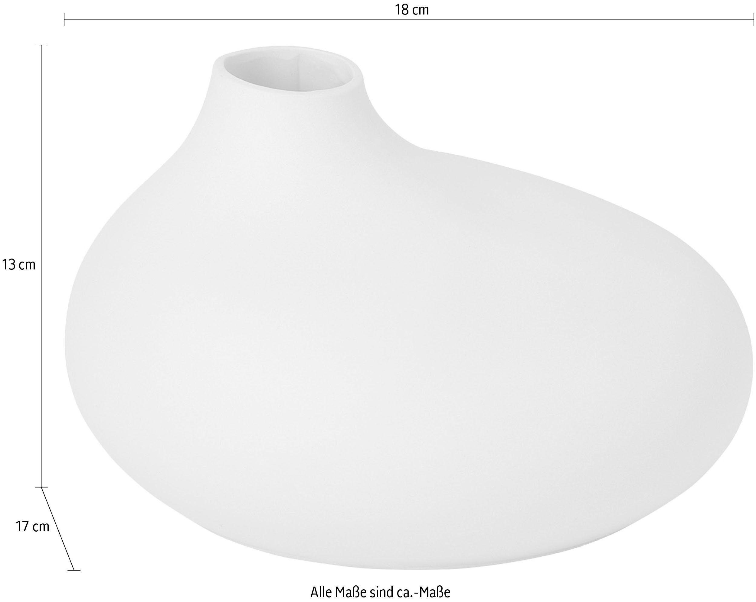blomus Dekovase NONA, aus Porzellan (1 St), Vase in außergewöhnlicher Form, Höhe ca. 13 cm