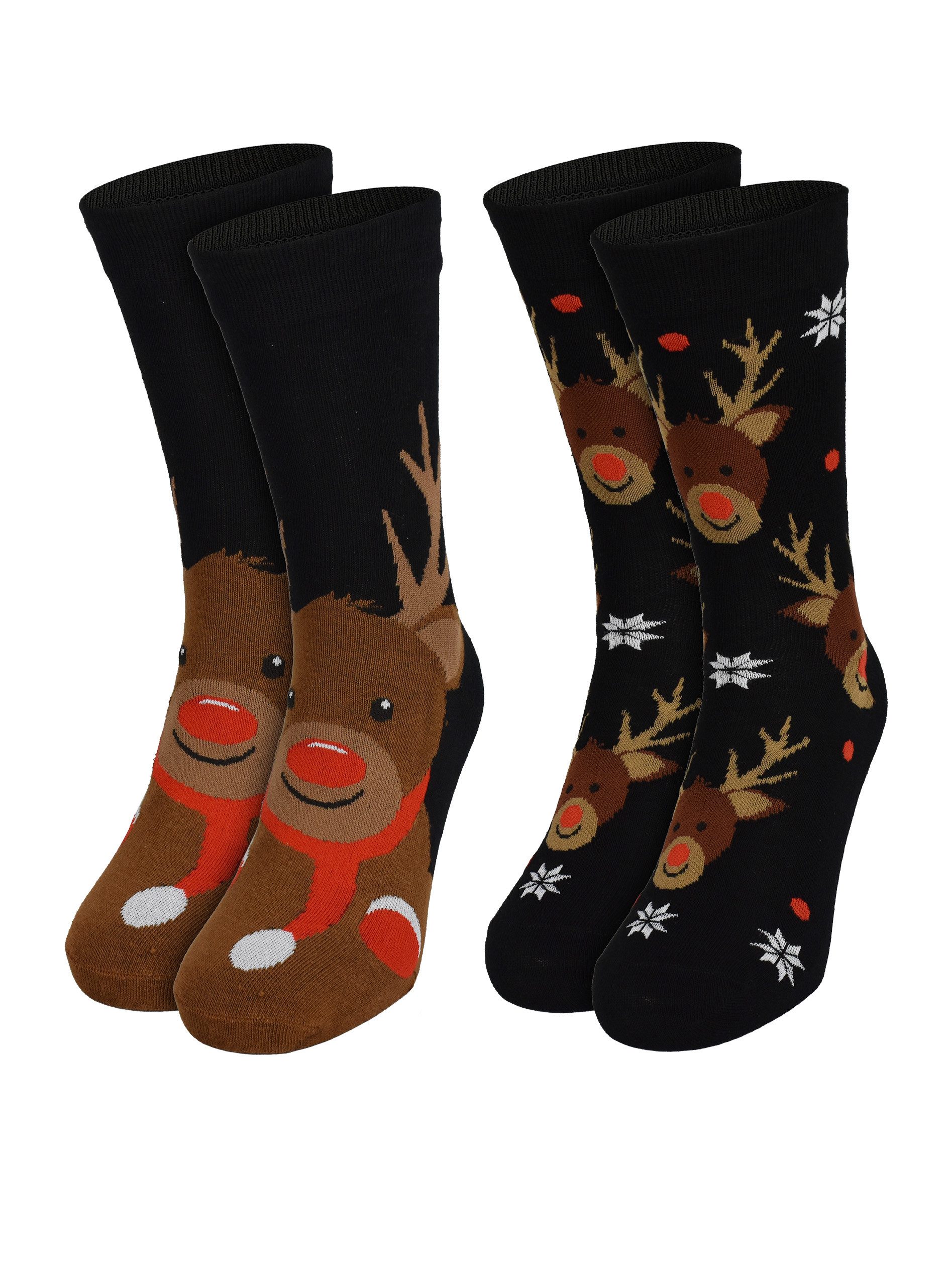 United Labels® Socken Rentier Winter Weihnachtssocken (2er Pack) günstig online kaufen