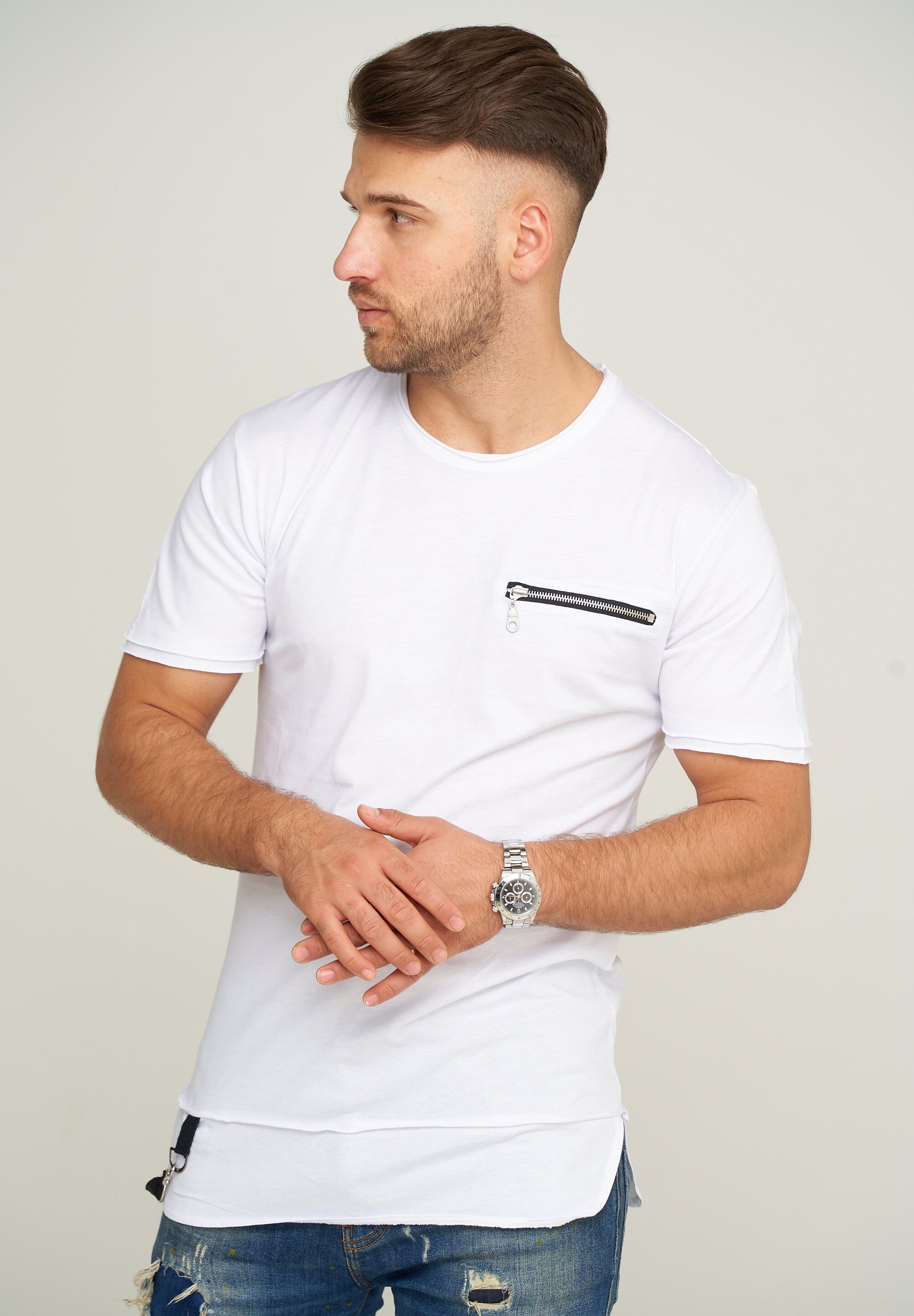 2Y Premium T-Shirt 2YGALENA im Oversize-Stil Weiß