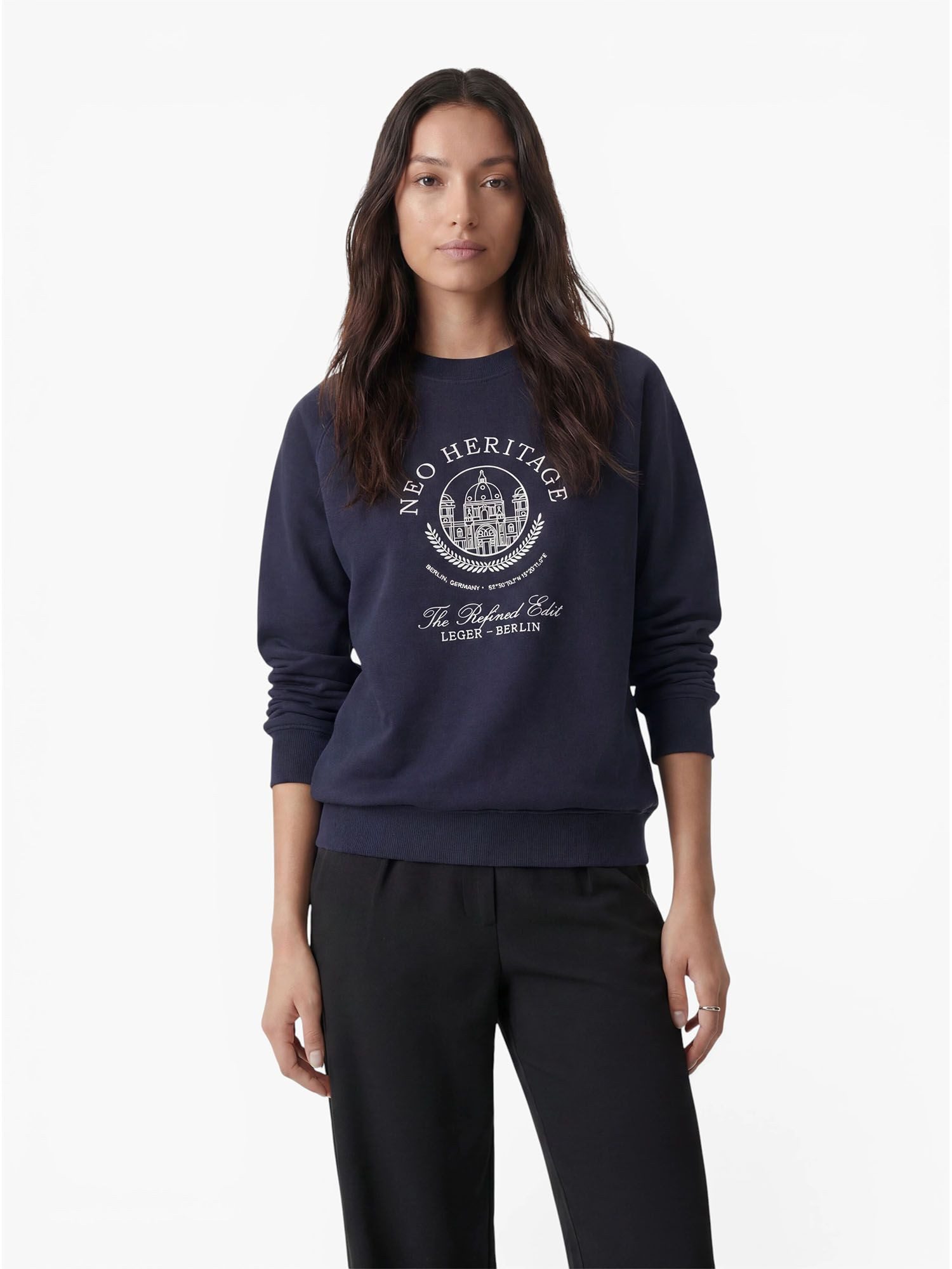 LeGer Sweater Bettina, LeGer by Lena Gercke Baumwollmix, bestickt