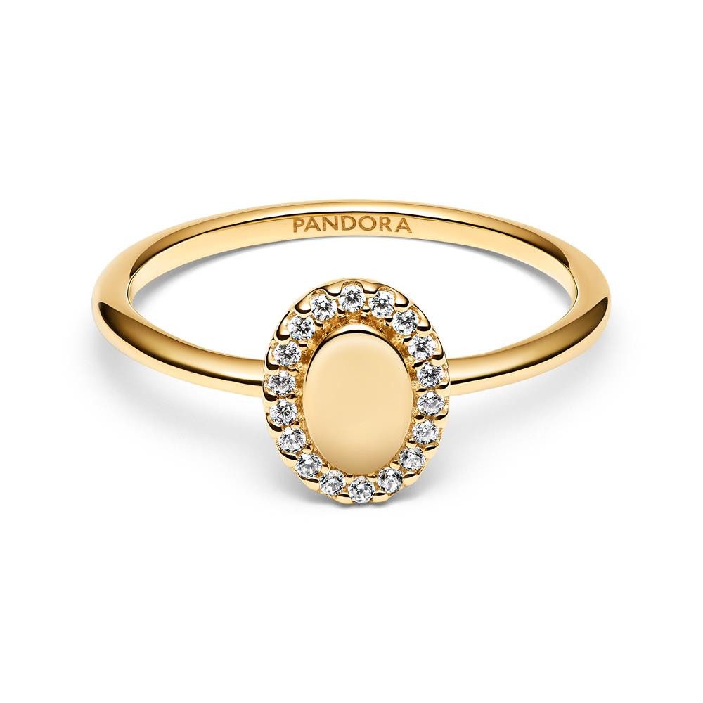 Pandora Fingerring PANDORA Timeless Damenring mit Zirkonia, vergoldet