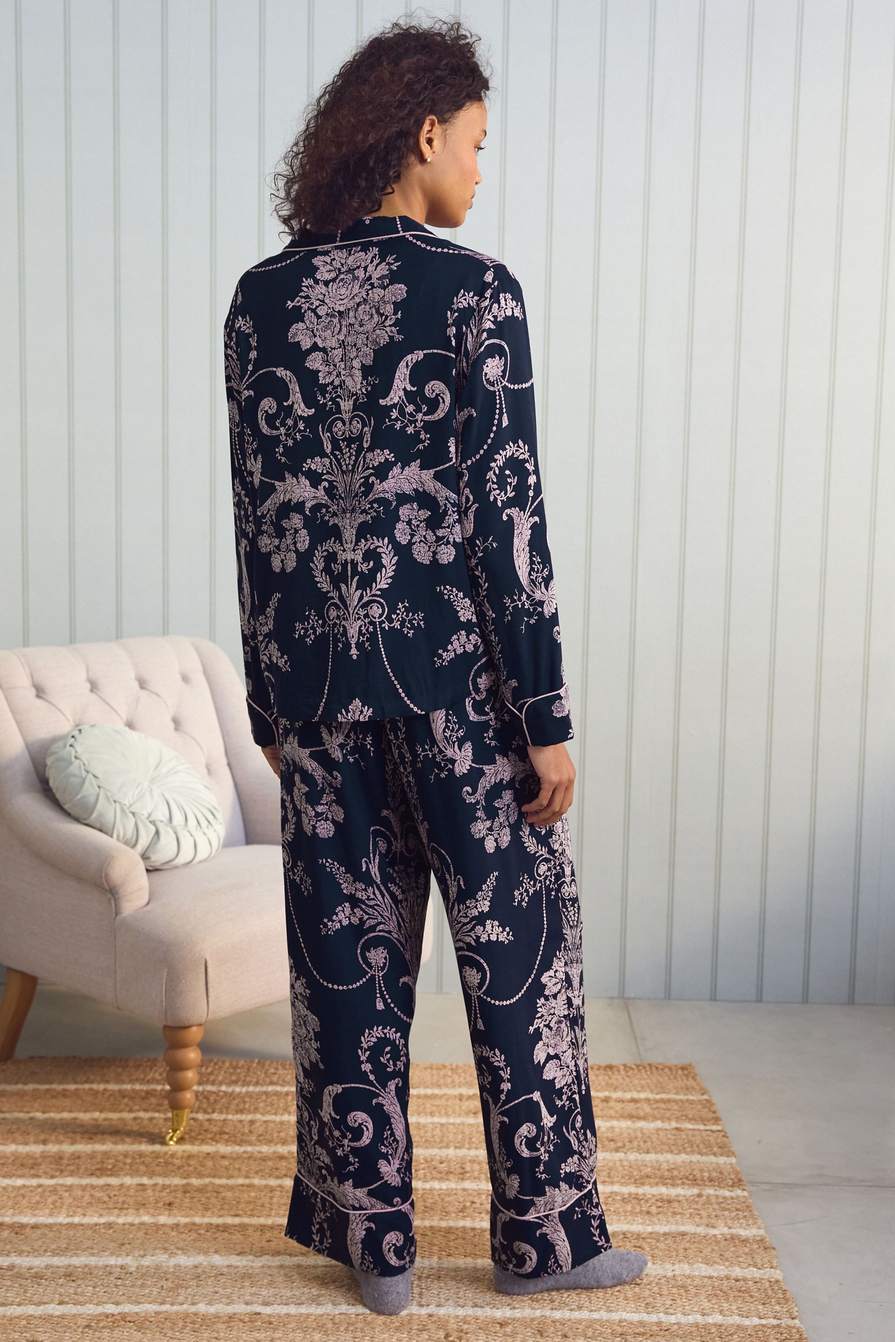 LAURA ASHLEY Pyjama Laura Ashley Josette Pyjama mit Knopfleiste (2 tlg) – Bild 3 von 5