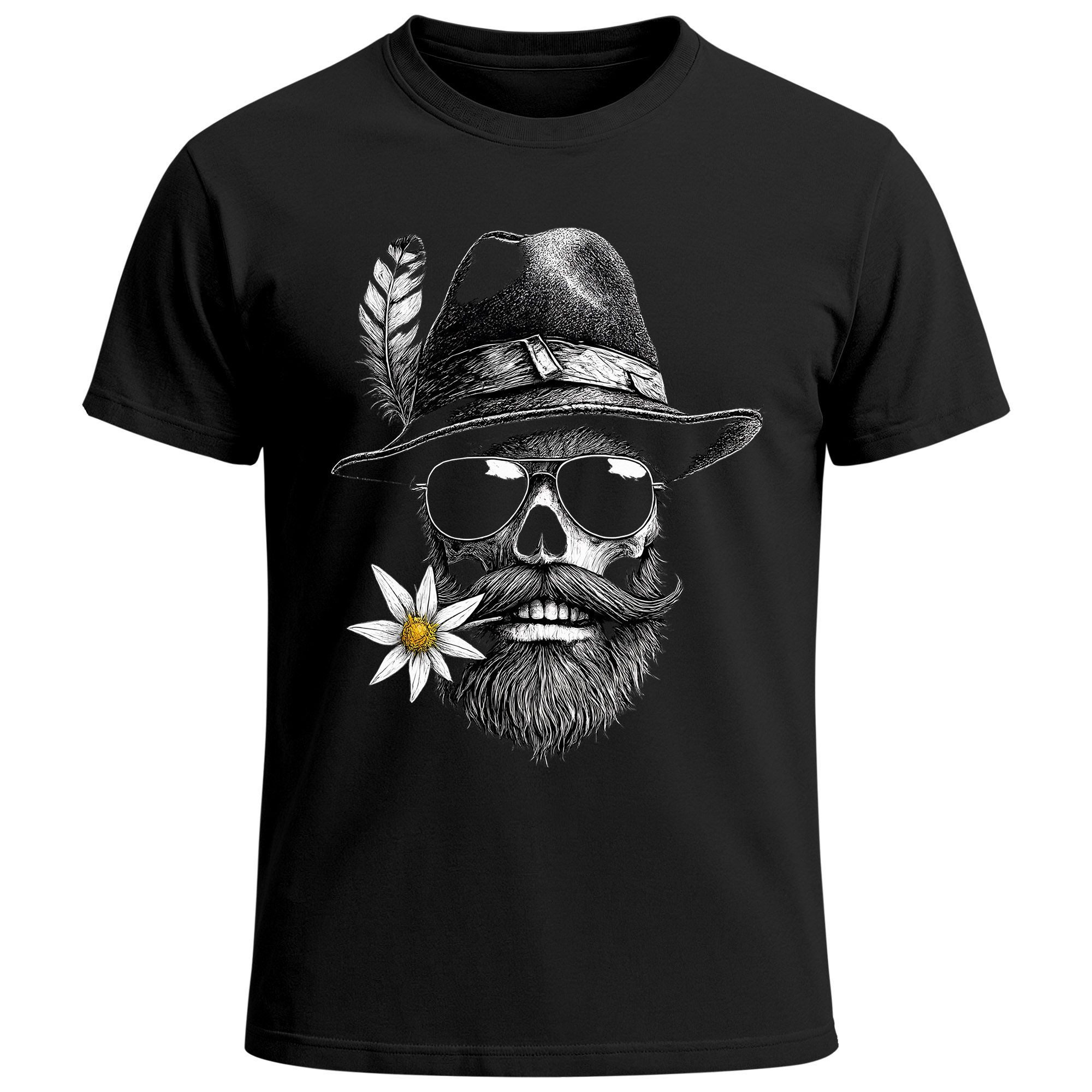 MoonWorks Print-Shirt Herren T-Shirt für das Oktoberfest Skull mit Trachten günstig online kaufen