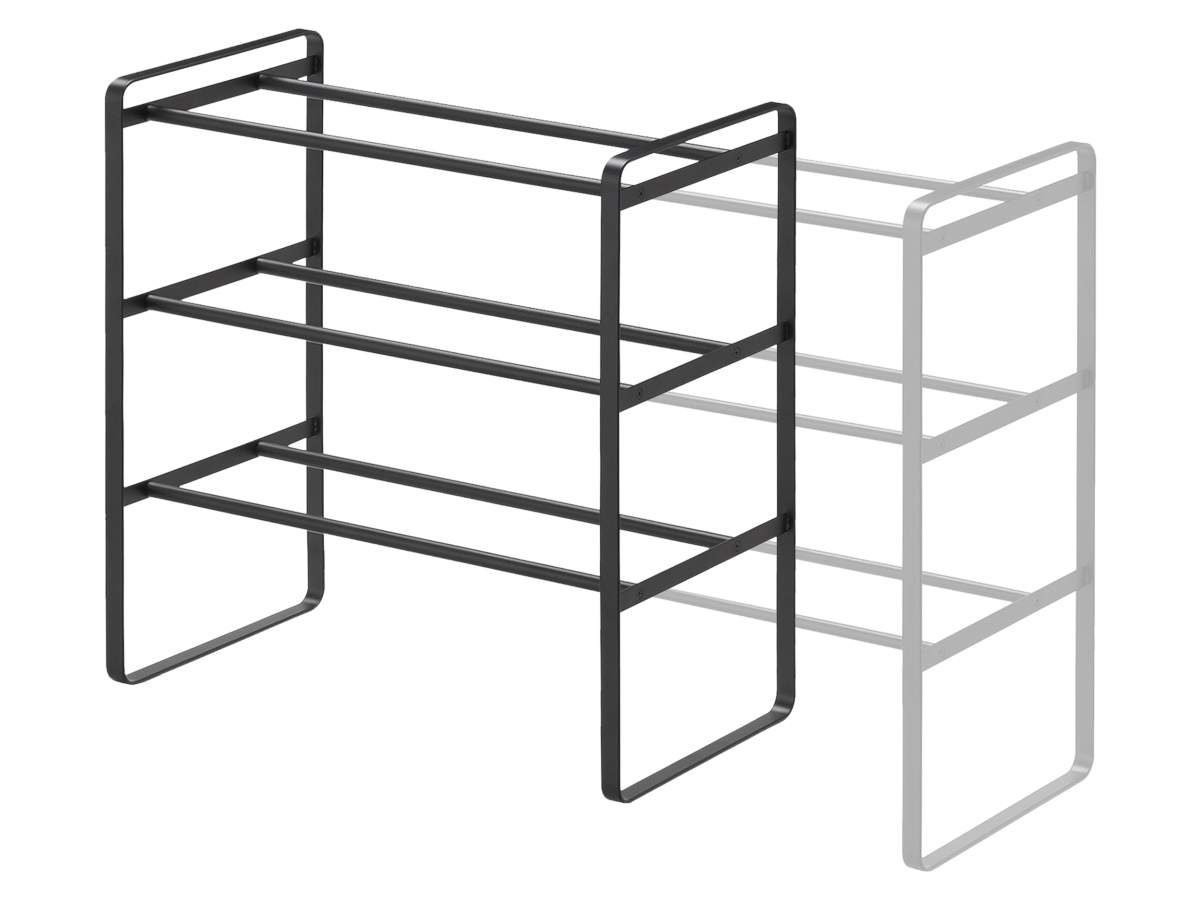 Tower, Schuhregal Schuhständer, schwarz Yamazaki Schuhablage, Metall, erweiterbar schwarz | ausziehbar,