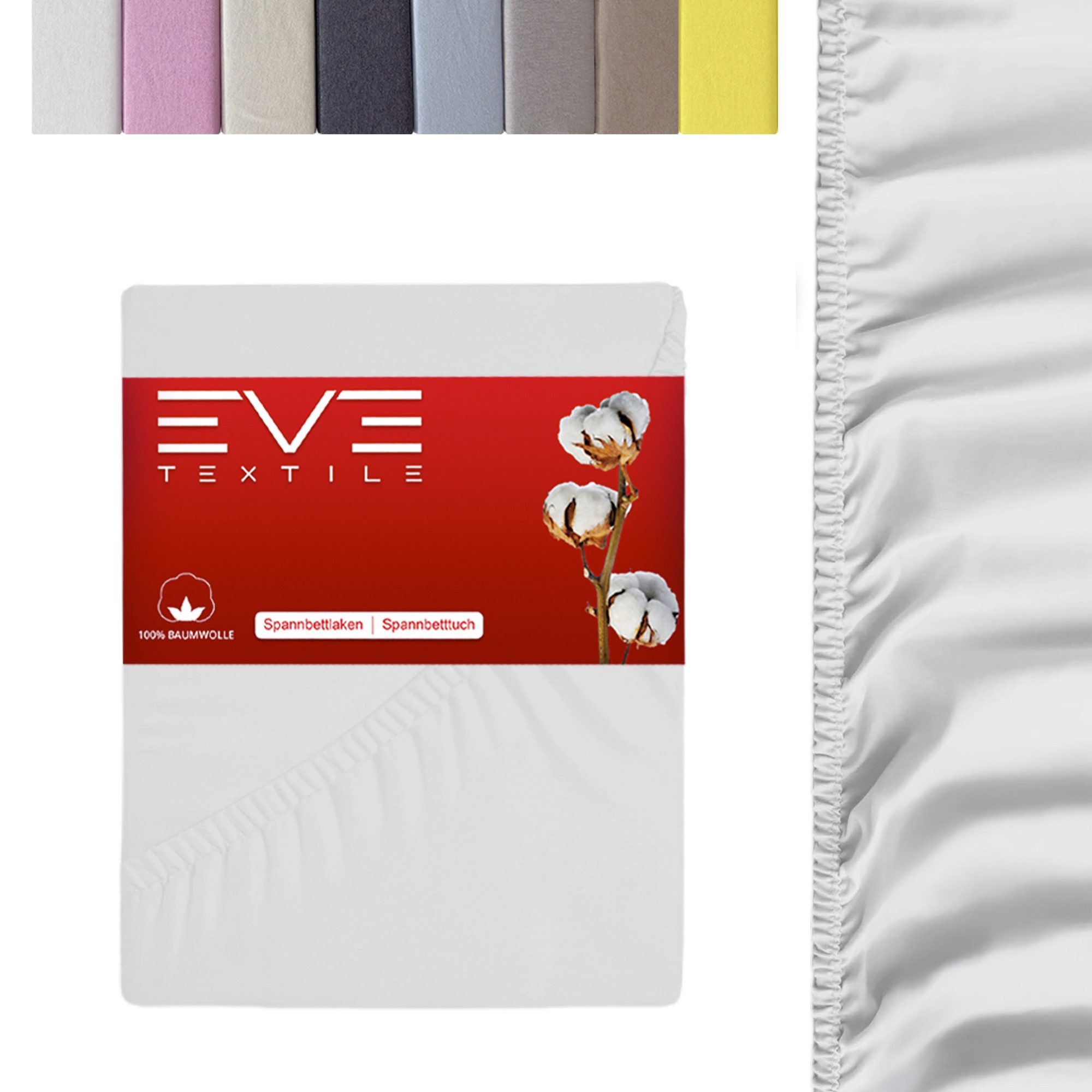Eve Textile GmbH Spannbettlaken Spannbetttuch Bettlaken günstig online kaufen