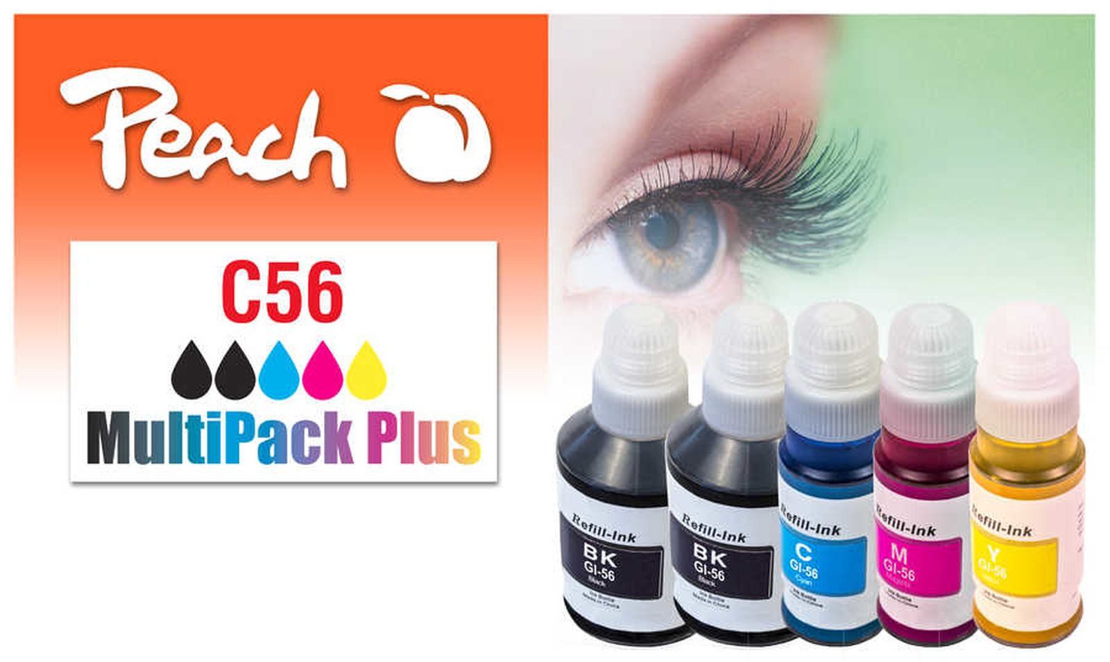 Peach Tonerpatrone Peach Patrone Canon GI-56 MultiPack Plus remanufactured