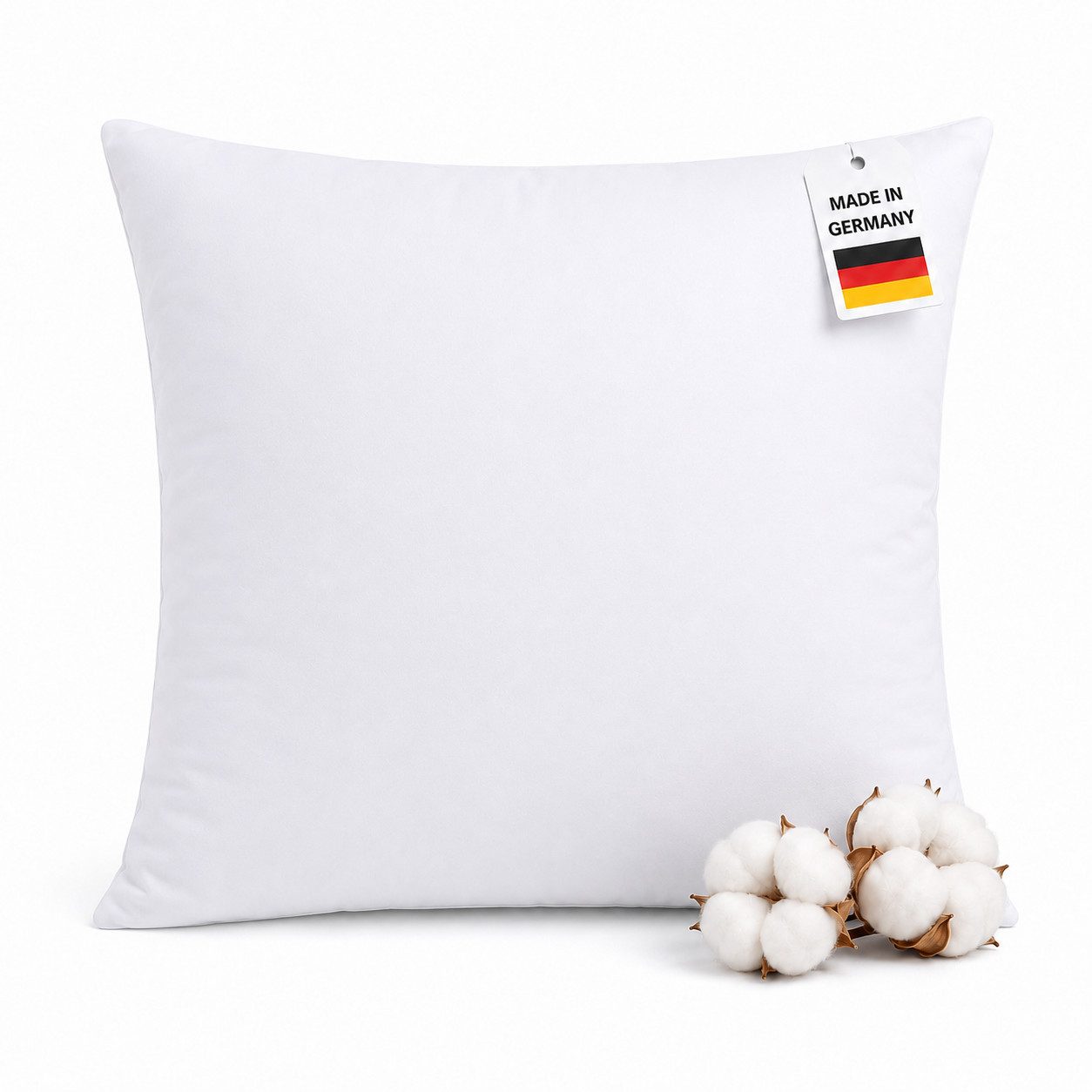 NEXGEN Luxus Baumwollkissen Kopfkissen Hotelkissen Schlafkissen Hotelqualität, Made in Germany, Füllung: Premium Füllwatte, Bezug: Baumwolle, Seitenschläfer, Bauchschläfer, Rückenschläfer, Spar-Set, Hergestellt in Deutschland, Deluxe Komfort