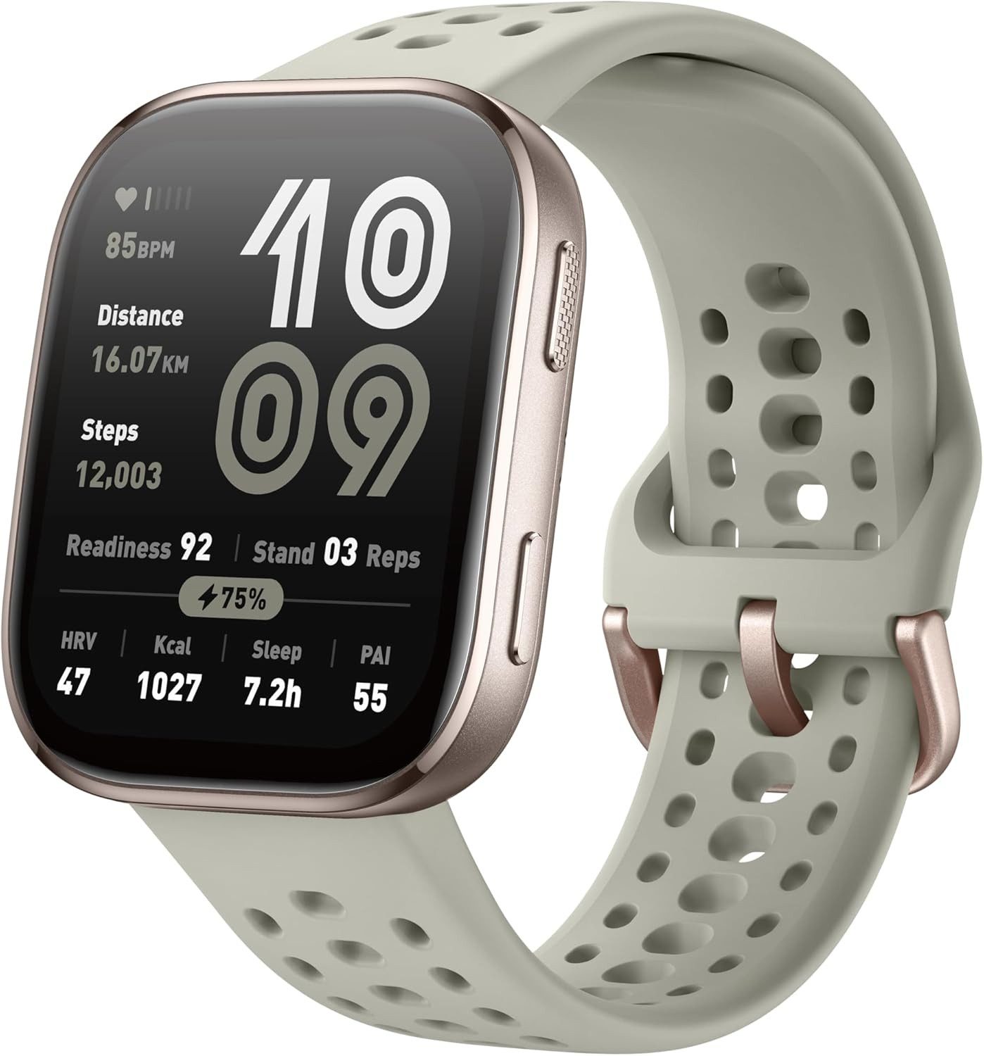 Amazfit A2435 Smartwatch (5 cm, android ios), Smartwatch mit AMOLED-Display GPS Fitnessfunktionen und Coaching