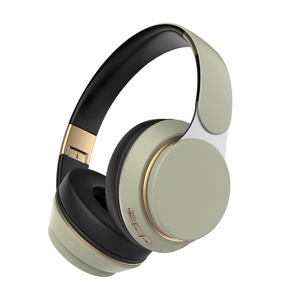 YSDYM Bluetooth Kopfhörer Over Ear, [Bis zu 52 Std] Kabellose Kopfhörer Bluetooth-Kopfhörer (mit 3 EQ-Modi,HiFi Stereo Faltbare Headset mit Mikrofon) grün