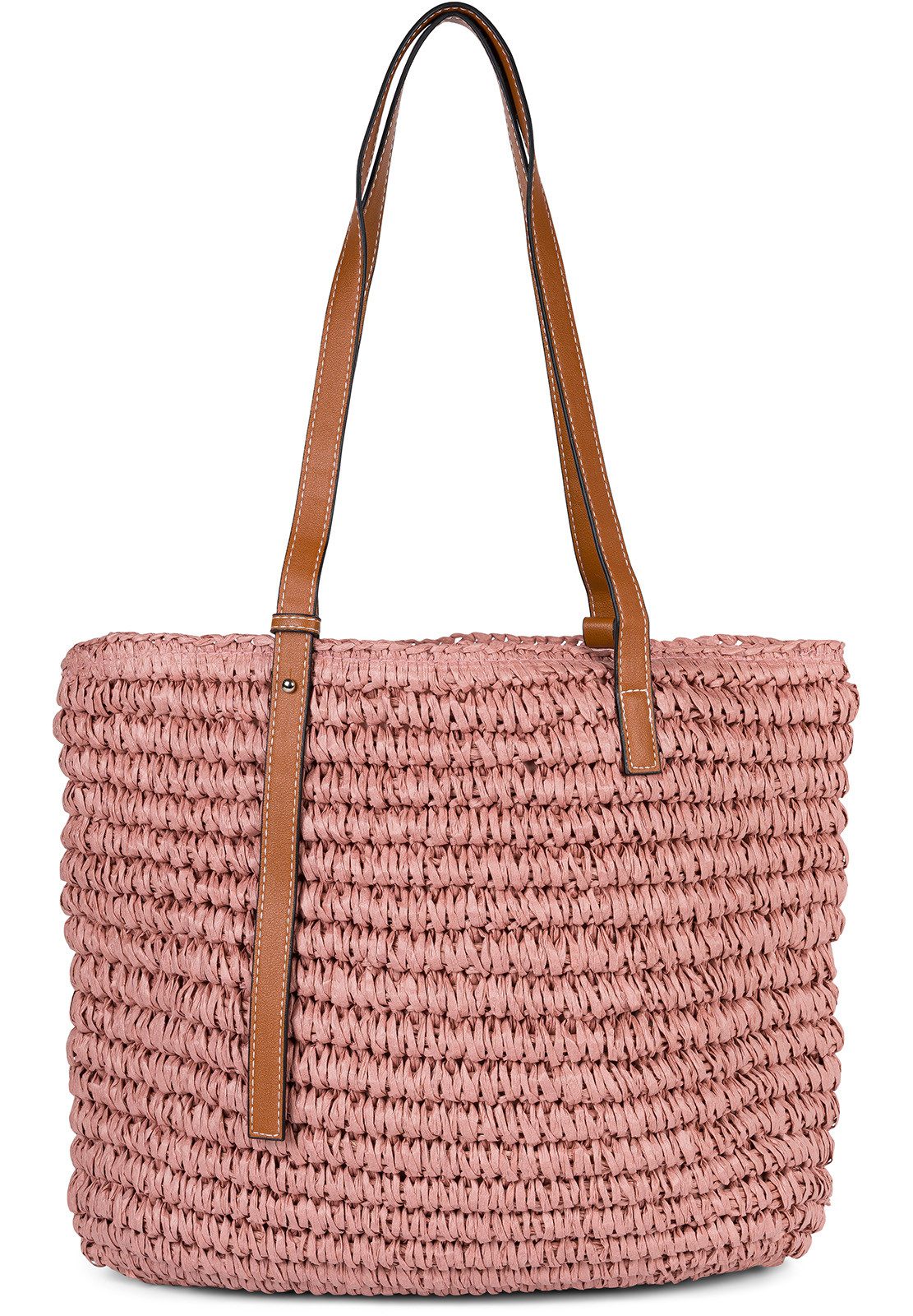 styleBREAKER Korbtasche Korbflecht Schultertasche - Basttasche (1-tlg)
