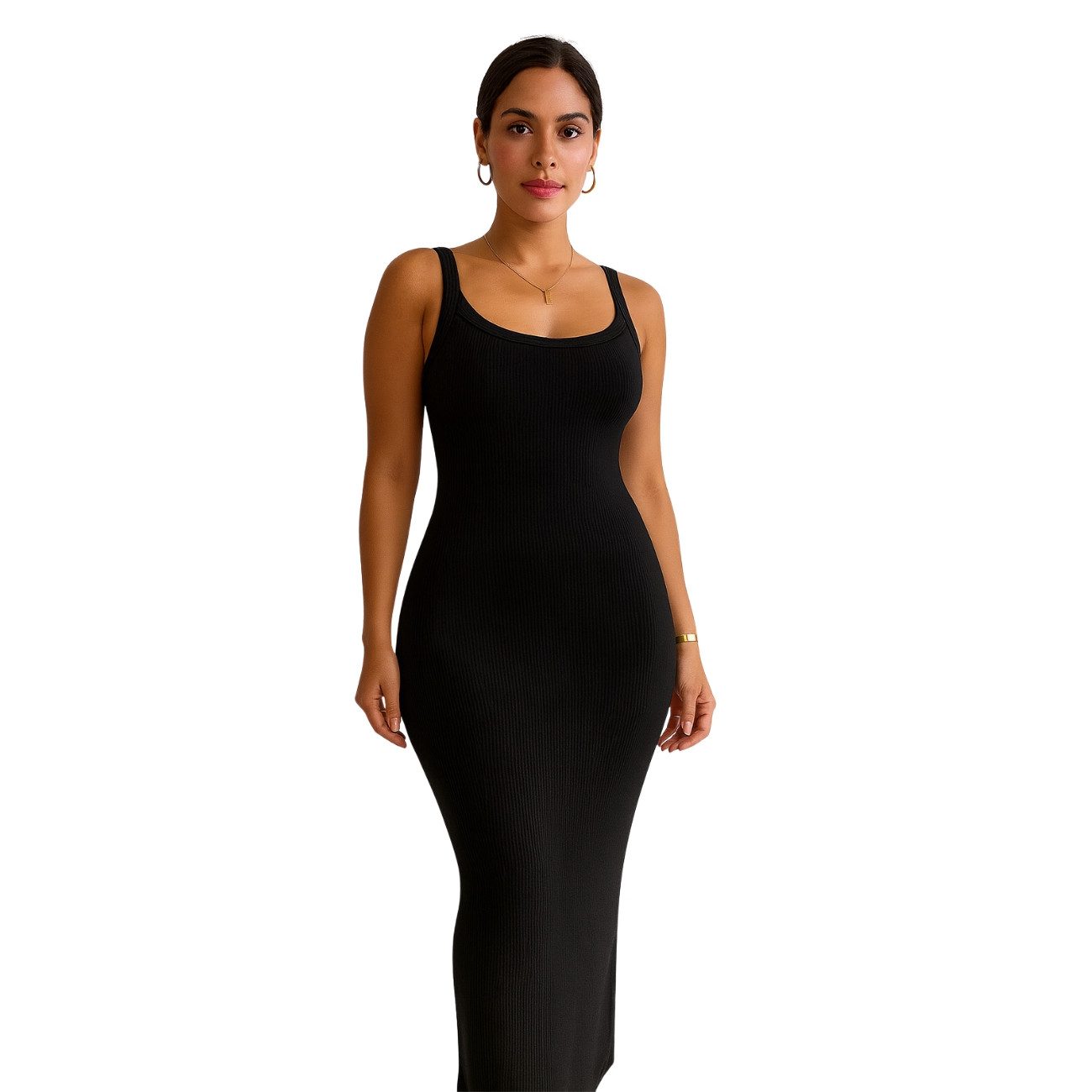 Milauren Maxikleid PRISMÉ figurbetont Limited Style Slim fit Sommerkleid