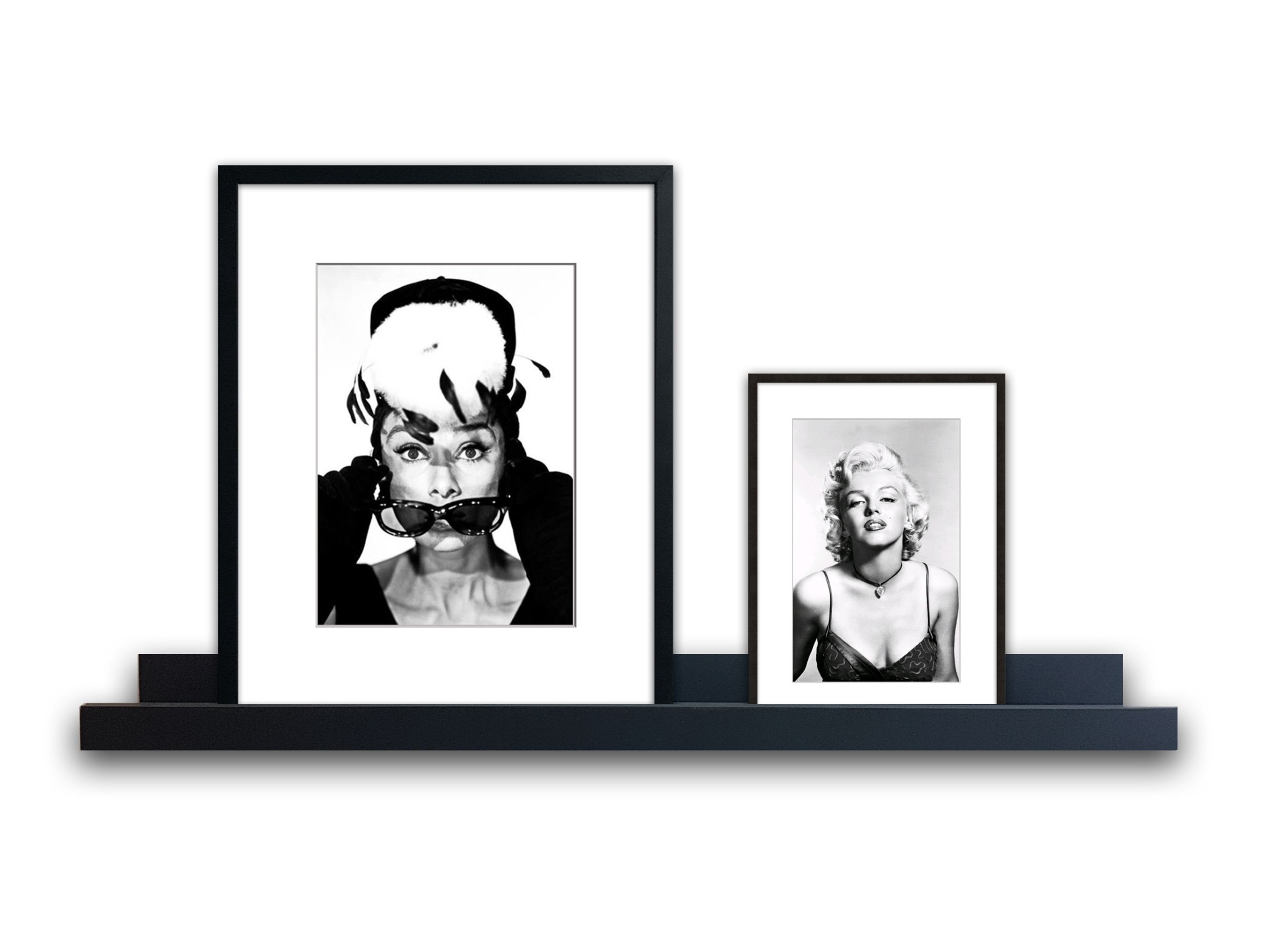 Bilder Wandboard für 110cm Bilderleiste artissimo Bilderleiste Bilderregal schwarz Wandregal