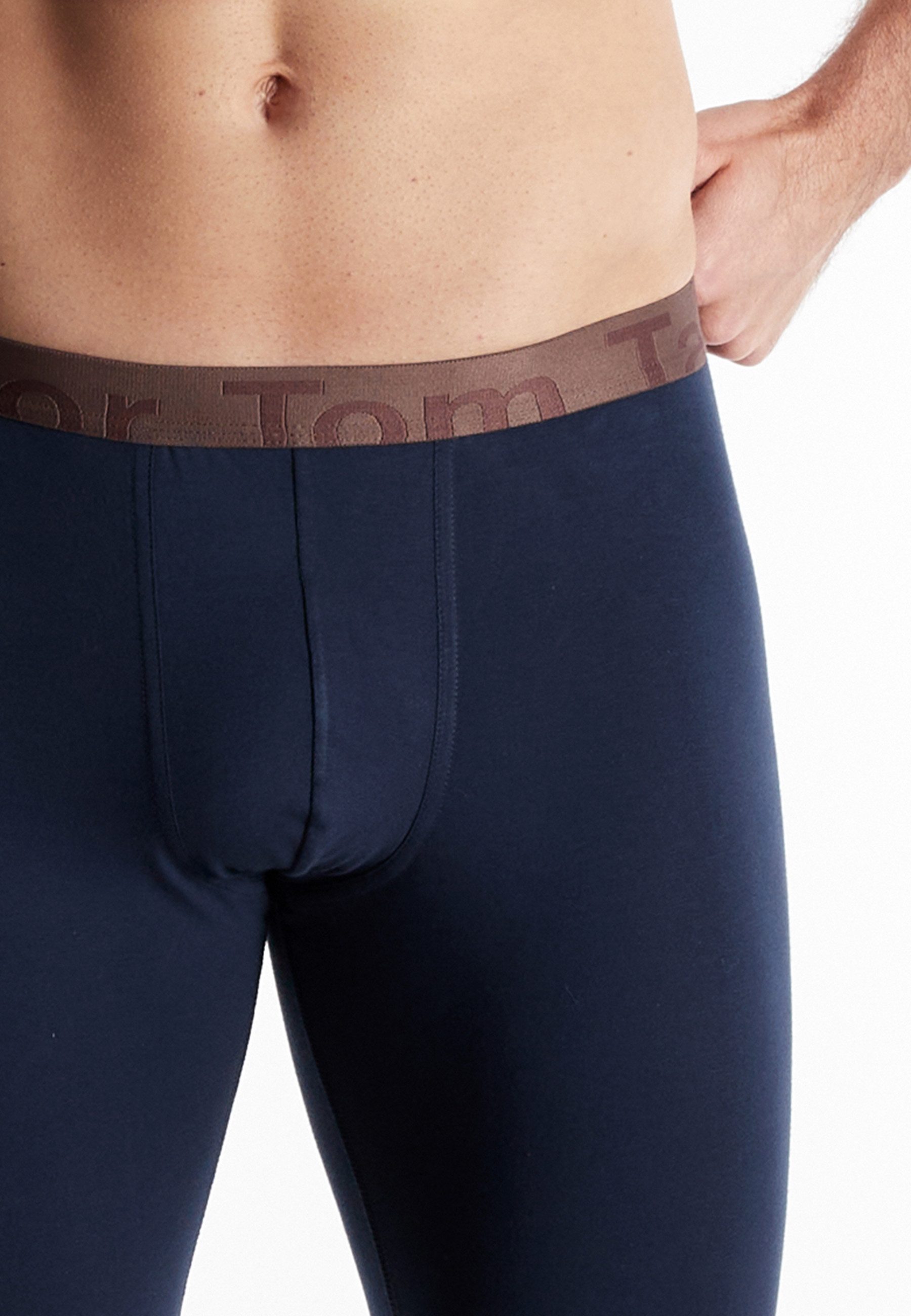 TOM TAILOR Lange Unterhose TOM TAILOR Herren lange Unterhose blau uni (1-St)