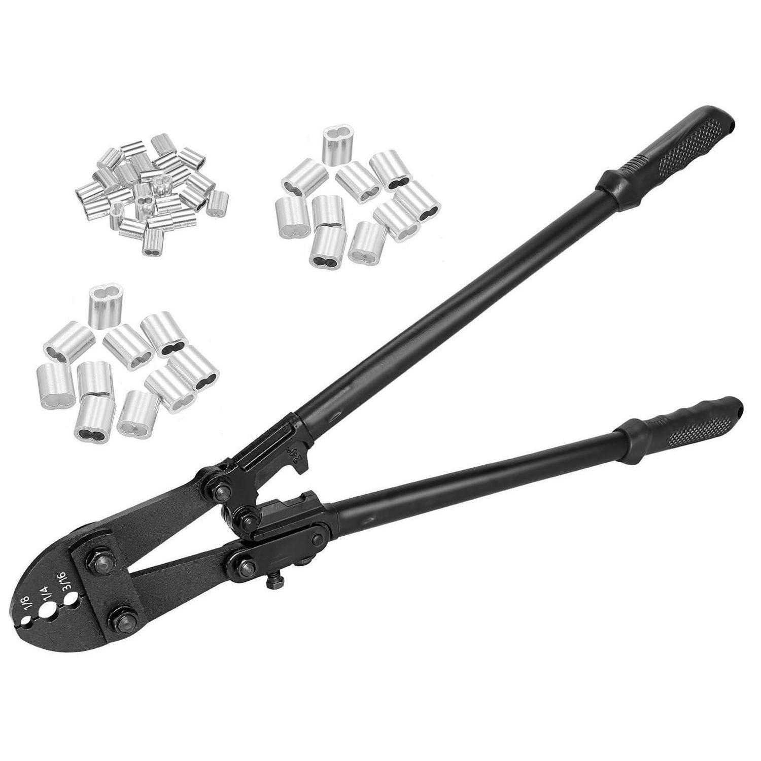LuxusKollektion Crimpzange Drahtseil-Crimpzange Heavy-Duty 3,2-6,35mm