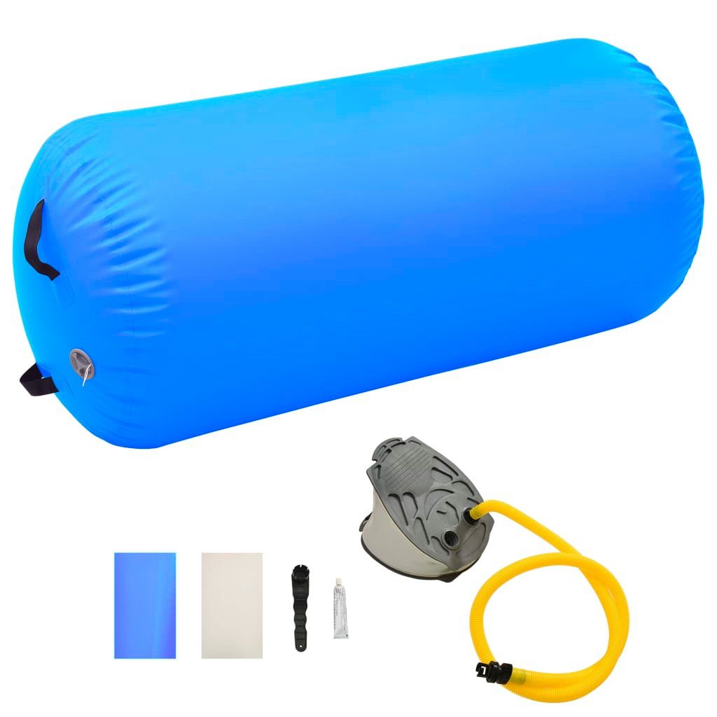 Trainingsmatte 120 x 90 cm Yogamatte Fitnessmatte Aufblasbare Gymnastik-Rolle mit Pum
