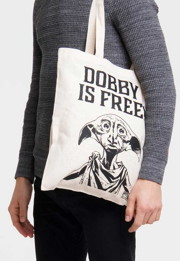 LOGOSHIRT Henkeltasche Baumwolltasche Dobby Is Free, mit Dobby-Print
