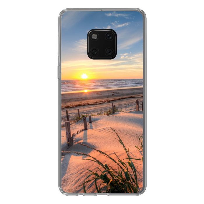 MuchoWow Handyhülle Strand - Meer - Düne - Sonnenuntergang - Landschaft Handyhülle Huawei Mate 20 Pro Handy Case Silikon Bumper Case