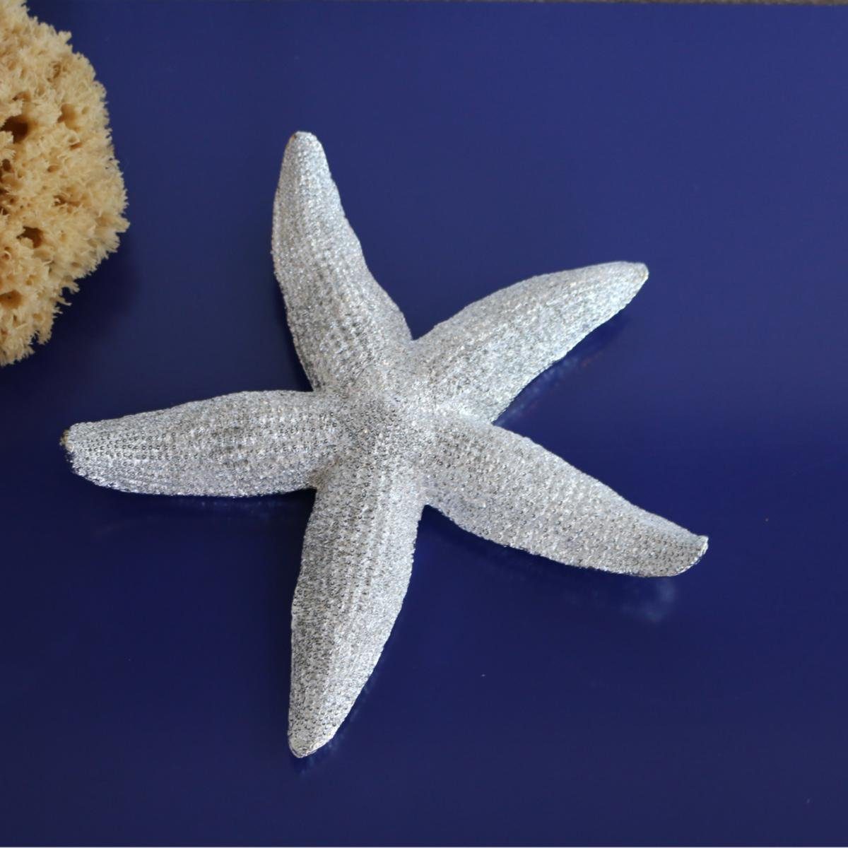440s Dekofigur 440s Seestern silberfarben aus Polyresin D ca.27cm (Stück)