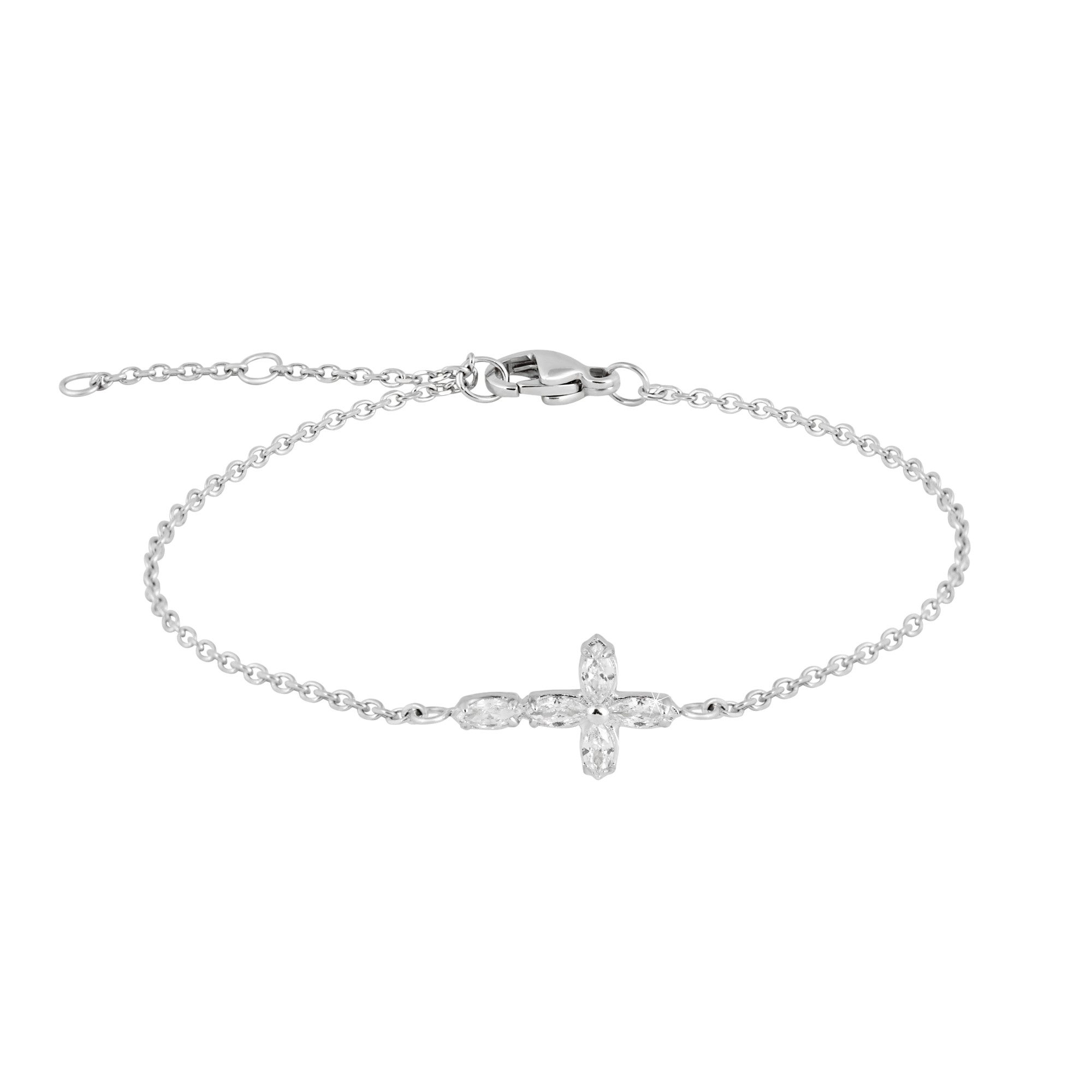 Tamaris Armband Cross, Kreuz-Motiv, mit Zirkonia (synth)