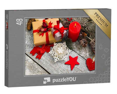 puzzleYOU Puzzle Weihnachtsdekoration und Geschenke, 48 Puzzleteile, puzzleYOU-Kollektionen Weihnachten