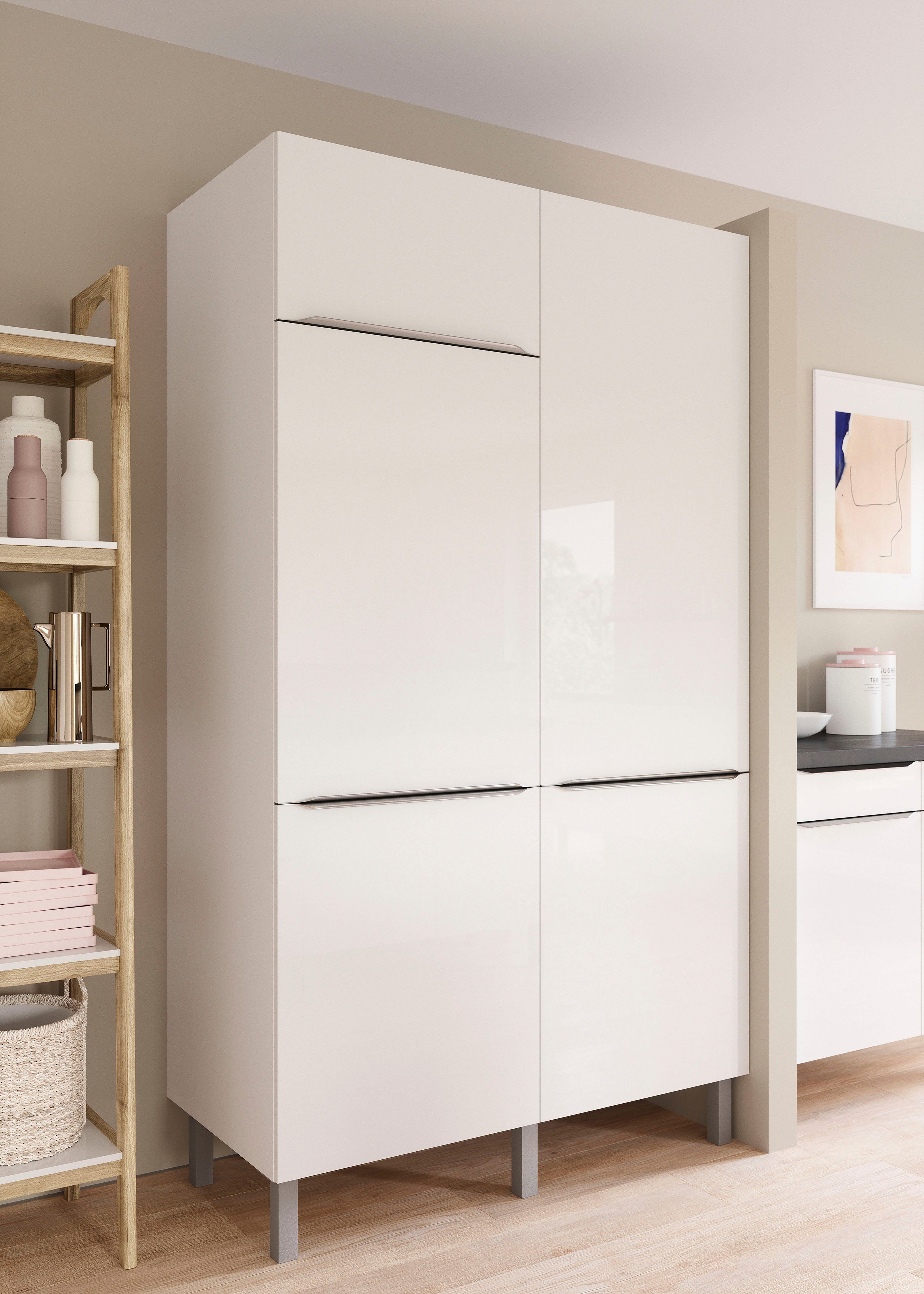OPTIFIT Küche Lilly2, Breite 120 cm, wahlweise mit E-Geräten, für den  Einbau eines Kühlschrankes geeignet