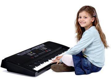 FunKey Home Keyboard FK-61 - 61 Tasten Einsteiger-Keyboard, (Schüler-Set, 4 tlg., inkl. Keyboardständer, Keyboardbank und Schule), Begleitautomatik mit 100 Rhythmen