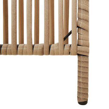 vidaXL Raumteiler Paravent 4-tlg. Beige Poly Rattan, 1-tlg.