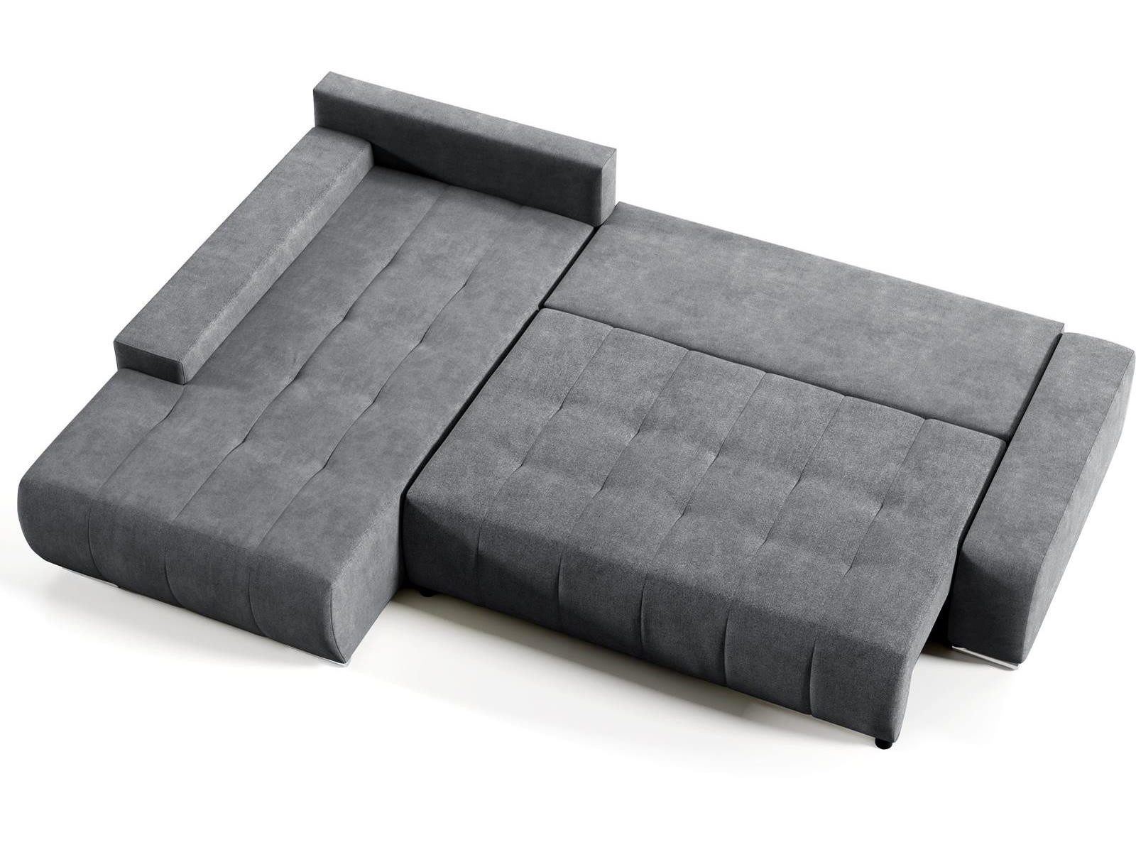 Beautysofa Ecksofa Draco L mit Schlaffunktion, in pflegeleichten Stoffen, Bettkasten