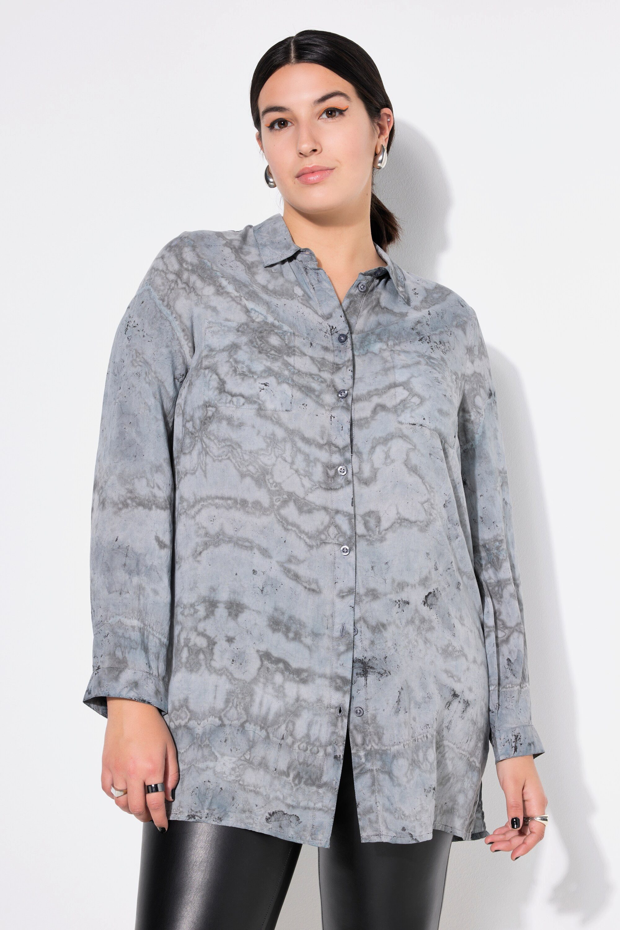 Studio Untold Longbluse Long-Hemdbluse Boxy Shape günstig online kaufen