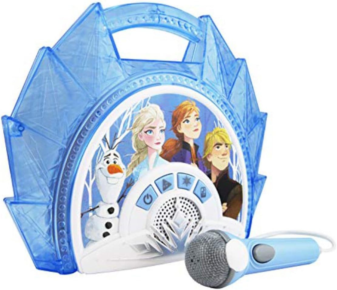 eKids Disney Die Eiskönigin 2 – Karaoke Maschine mit Mikrofon und Bluetooth Karaoke-Maschine (Bluetooth, einfache und kindgerechte Bedienung mit großen Tasten)