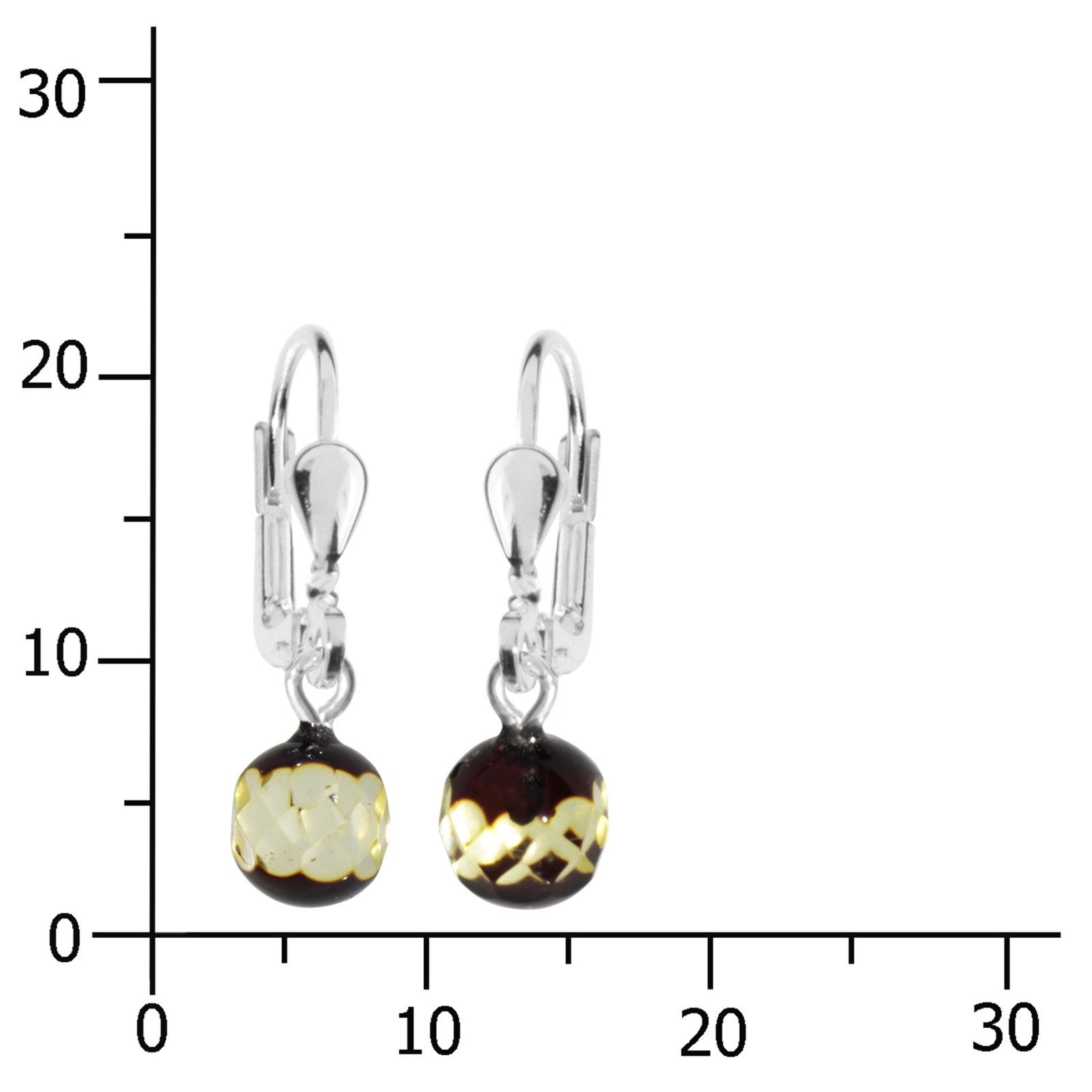 OSTSEE-SCHMUCK Paar Ohrhänger Ostsee-Schmuck Ohrhänger Klassisch 7 mm Ohrhä günstig online kaufen