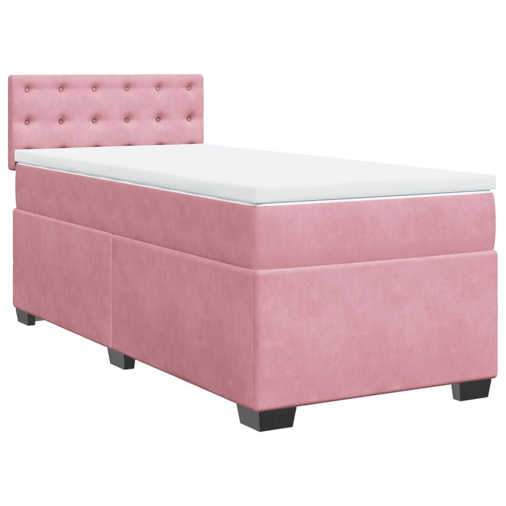 vidaXL Bett Boxspringbett mit Matratze Rosa günstig online kaufen