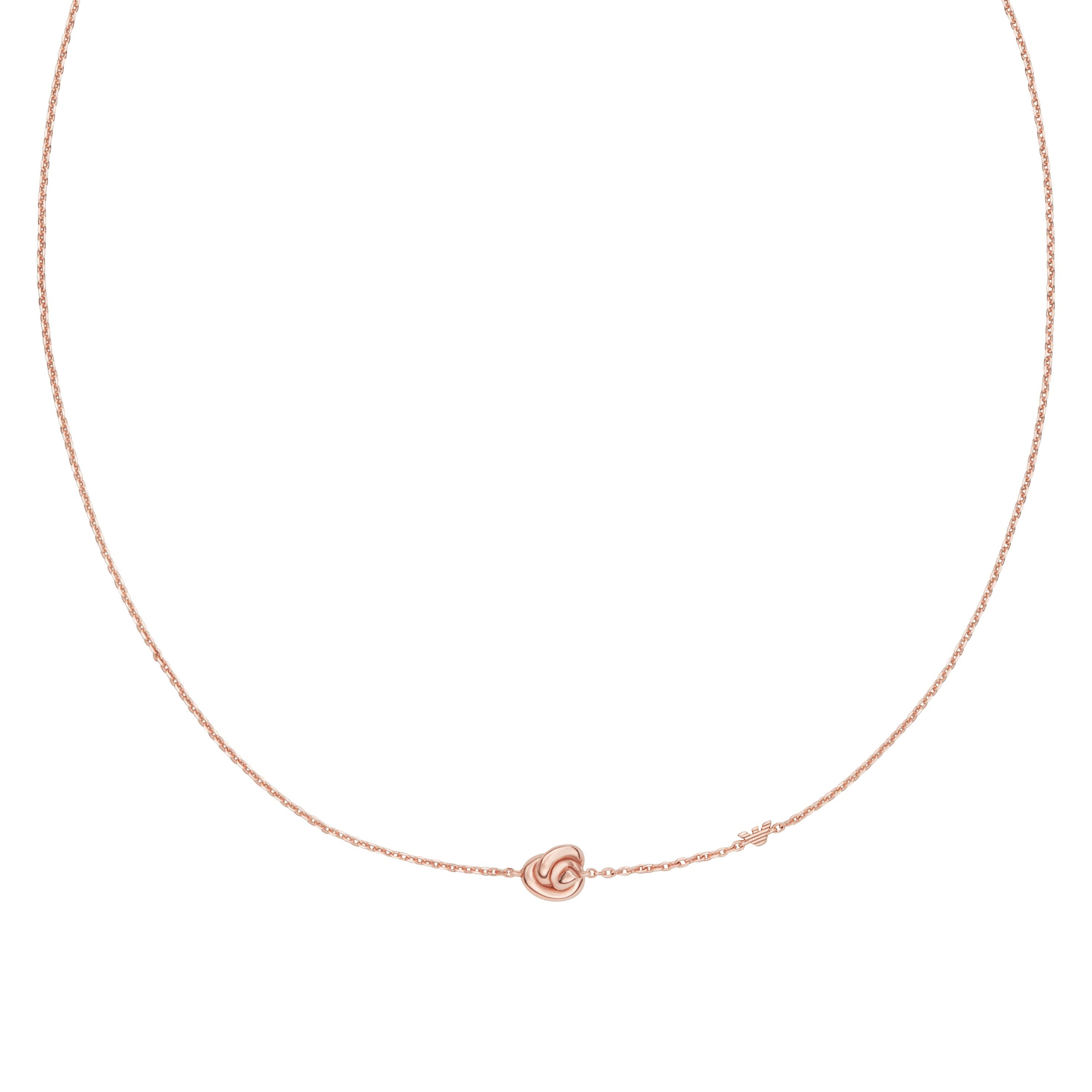 Emporio Armani Kette mit Anhänger Schmuck Geschenk Silber 925 Knoten-Optik