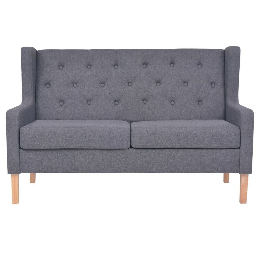 Grau Couch Sofa vidaXL 2-Sitzer-Sofa Stoff