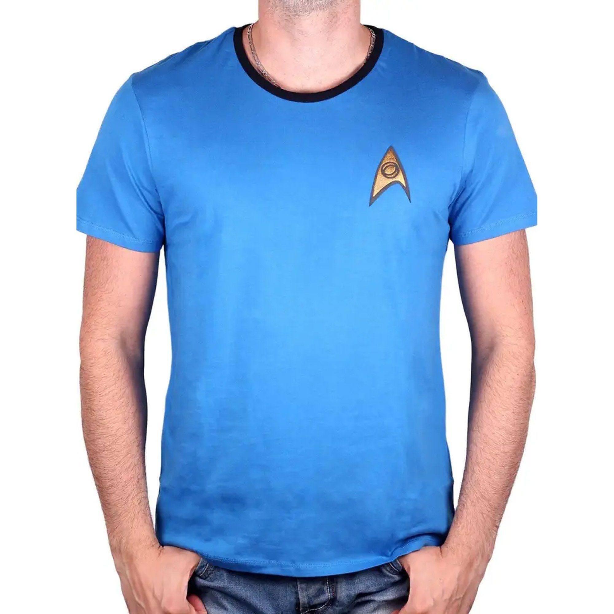 Cotton Division T-Shirt Spock Uniform blau - Star Trek
